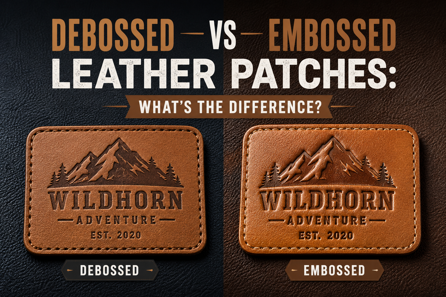 Debossed vs Embossed Leather Patches: What's the Difference?